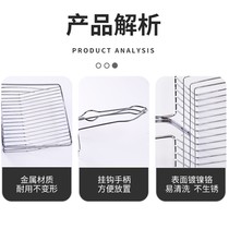 Metal cat litter shovel stainless steel fine hole large wooden handle cat poop shovel shovel artifact small hole cat cleaning tool