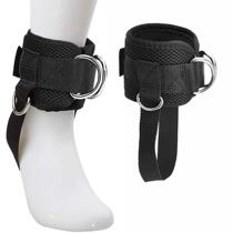Adjustable 4 D-Ring Ankle Straps Gym with Foot Strap Cable M