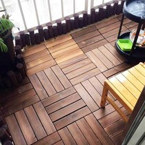 Floor tile engineering office outdoor platform wooden floor stickers moisture-proof fixed carbonized wood mat floor mat balcony