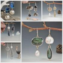 Vintage Asymmetrical Imitation Pearl Water Drop Earrings Jew