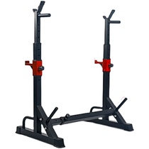 Mens multifunctional red squat rack home fitness equipment adjustable barbell rack weight bench bench press trainer