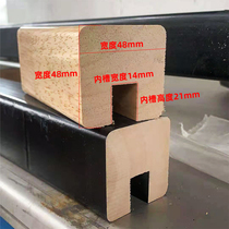 Indoor simple tempered glass stair handrails duplex solid wood slotted glass handrails loft solid wood handrails