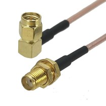 1Pcs RG316 SMA Female Jack Bulkhead to SMA Male plug Right a