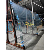 Beijing factory custom-made extra large tempered extra long hot-bent curved special-shaped curved steel laminated hollow panoramic bay window glass