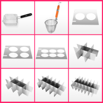Oden Jiugong grid 12 grids 18 grids 24 grids skewers spicy hotpot partition cooking noodle lid mesh sieve deep frying and draining basket