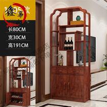 New Chinese style entrance cabinet hall cabinet screen partition cabinet living room entrance solid wood frame hall cabinet wall wine cabinet