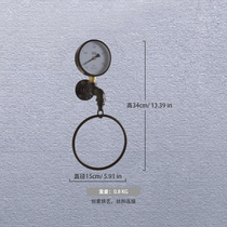 Minimalist water pipe iron punched towel ring bathroom shower room ring round towel rack round hand towel hanging ring rod