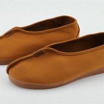 Xiangpai monk shoes winter cotton shoes single shoes with velvet warm and soft soles spring and autumn wear-resistant Arhat shoes linen casual monk shoes
