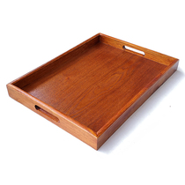 Japanese wooden tray rectangular solid wood tea tray home dining tray wooden hotel tea cup wooden plate beauty salon