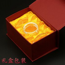 Crystal glass water supply cup transparent Buddha holy water cup Buddhist hall ornaments purified water cup temple tribute cup Buddha offering cup