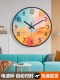 French-Style Dusk Atmosphere Light Luxury Clock Wall Clock Decoration Creative Clock Nordic Style Oil Painting Style Living Room Wall Clock