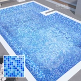 Бассейн, стеклянная синяя дорожная мозаика
