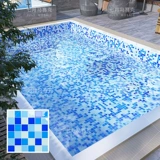 Бассейн, стеклянная синяя дорожная мозаика