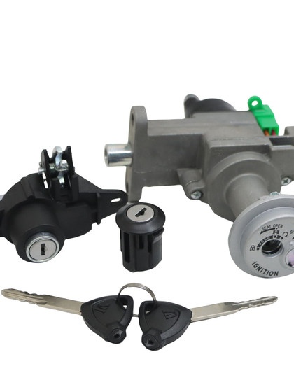 Haojue 스쿠터 USR125 세트 잠금 HJ125T-21 점화 잠금 전기 도어 잠금 Full Car Lock Key에 적합합니다.