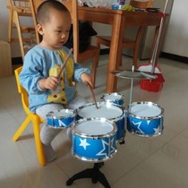 Xinjiang large childrens toy drum set for beginners to play baby childrens jazz drum music instrument guitar