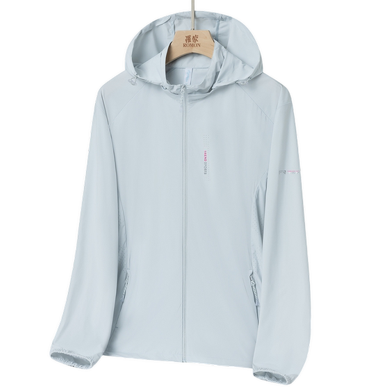 
[Couple Style] Romon Ice Silk Quick-Drying Sun Protection Clothing 2025 Summer Thin Breathable Removable Cap Leisure Jacket