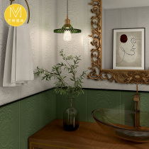 Green Retro Haikibu Tile-Style Toilet Flower Brick Toilet Bathroom Anti Slip Floor Tile White Kitchen Wall Brick