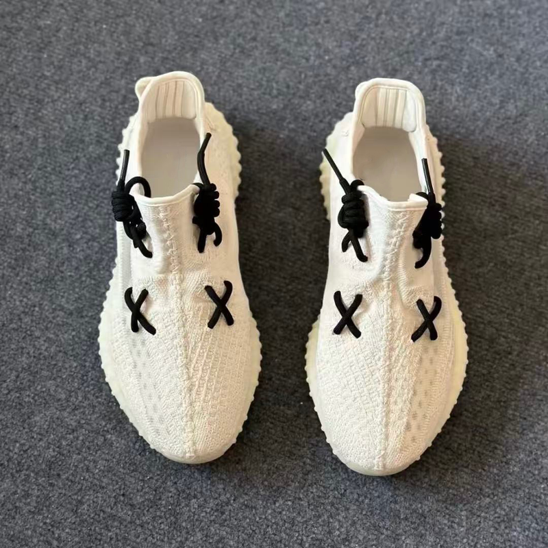 Yeezy 350 Unisex White Ice Cream 2026 Summer Mesh Soft Sole Og Yeezy Truly Explosive Sports Casual Shoes