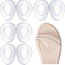 Convex forefoot pad transparent anti-slip silicone insole invisible front pad anti-slip heel pad for high heels source factory