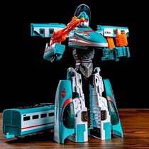 Boys popular toy manual transformation car man dinosaur model robot transformation toy reversal car