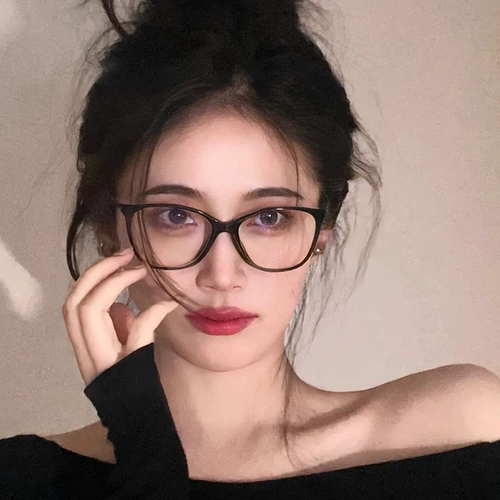 Xioxiangfeng Zhao Lu Si Si Black -Frame Cat Glasnes рамки близорукость может соответствовать женскому клыку с клыками, рамка глаз