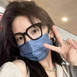 Черные очки Черные рамки Стала Групный картефакт женский артефакт может быть оборудован квадратной квадратной квадратной линейкой с близким квадратной коробкой, чтобы предотвратить Blu -Ray Eyes