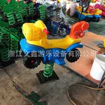 Factory direct outdoor park childrens PE rocking horse animal rocking music community kindergarten single seesaw