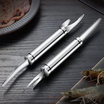 Double-head stainless steel passagonist knife for shrimp knife multi-purpose shrimp knife kitchen fish scales platinum duckintestine tool
