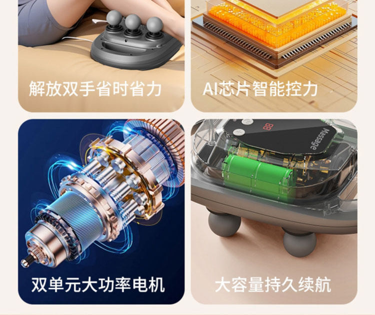 Массаж пушка 多多量六头筋膜枪黑科技全自动肌肉放松按摩器多功能电动肌颈膜枪 Tlxt