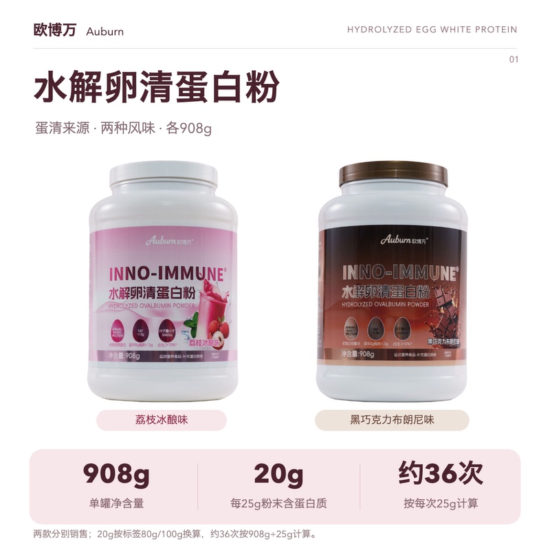 Auburn/Hydrolyzed Egg White Protein Powder 80% Whole Protein & Bcaa Lactose-Free 2 Lbs Auburn/Hydrolyzed Egg White Protein Powder 80% Whole Protein & Bcaa Lactose-Free 2 Lbs