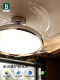 Italian-Style Invisible Fan Lamp, Restaurant Bedroom Lamp, Fan Integrated Home Smart Silent Children's Room Electric Fan Chandelier