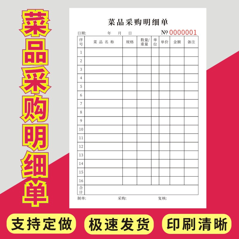 Dish Purchase Detail Sheet 32K Single or Double Copy for Restaurant and Hotel Purchase Cost Record, Universal Dish Purchase Detail Sheet for Canteen and Hotel Kitchen, Ingredient Processing Kitchen Ingredient Approval Form Dish Purchase Detail Sheet 32K Single or Double Copy for Restaurant and Hotel Purchase Cost Record, Universal Dish Purchase Detail Sheet for Canteen and Hotel Kitchen, Ingredient Processing Kitchen Ingredient Approval Form