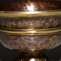 A set of seven large sizes of Nepal Pure Copper All - carved Flower Buddha before the water bowl Tantra Takao Takao Takao