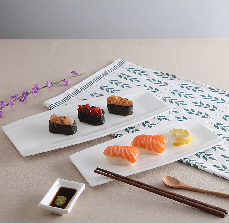 Sáng tạo tấm sushi gốm tinh khiết dải dài thực phẩm phương Tây Khách sạn Bắc Âu nhà hàng món ăn món ăn hộ gia đình