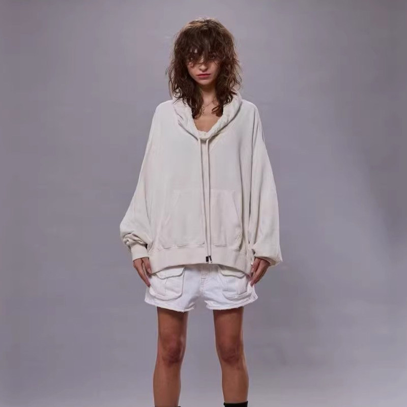 Classic Model on Pause Due to Production Halt! @13 End-Of-Stock Drawstring Hourglass Collar Simple Pullover Casual Sweatshirt for Men and Women Classic Model on Pause Due to Production Halt! @13 End-Of-Stock Drawstring Hourglass Collar Simple Pullover Casual Sweatshirt for Men and Women