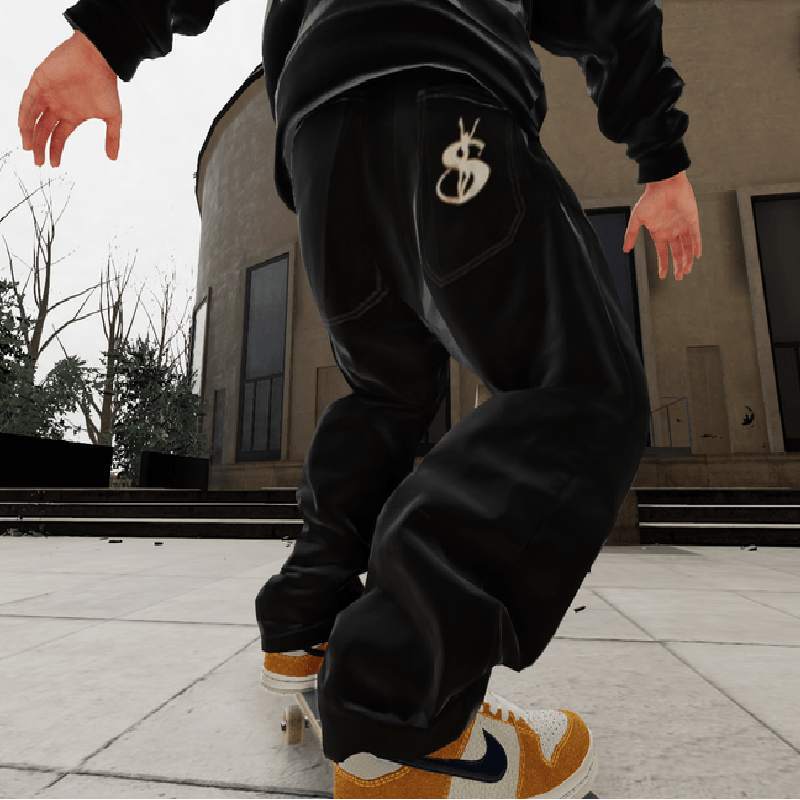 Skateboard Jeans Yardsale Phantasy Jeans Small Love Loose Straight Embroidered Pants
