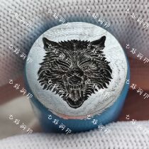 CNC carved steel stamp wolf head punch material abrasive steel heat treatment can be processed gold silver copper iron sheet wood customization
