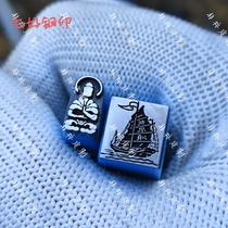 Customized Wuxiang Buddha engraved gold and silver processing steel seal hand-made gold and silver processing and carving patterns exquisite and high precision