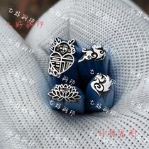 Longfu Jiyan silver bracelet silver bracelet chiseling tools steel seal steel seal Duobao carving gold carving