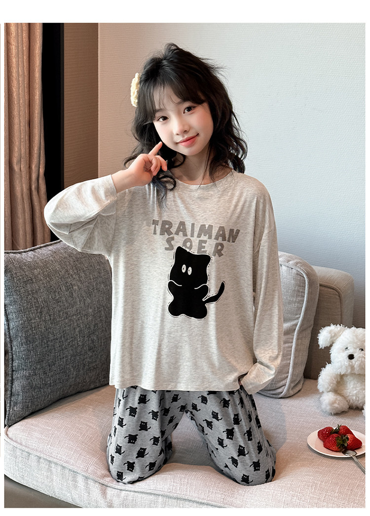 2026新款儿童长袖家居服薄款睡衣套装莫代尔女童睡衣春秋网红爆款 — 10