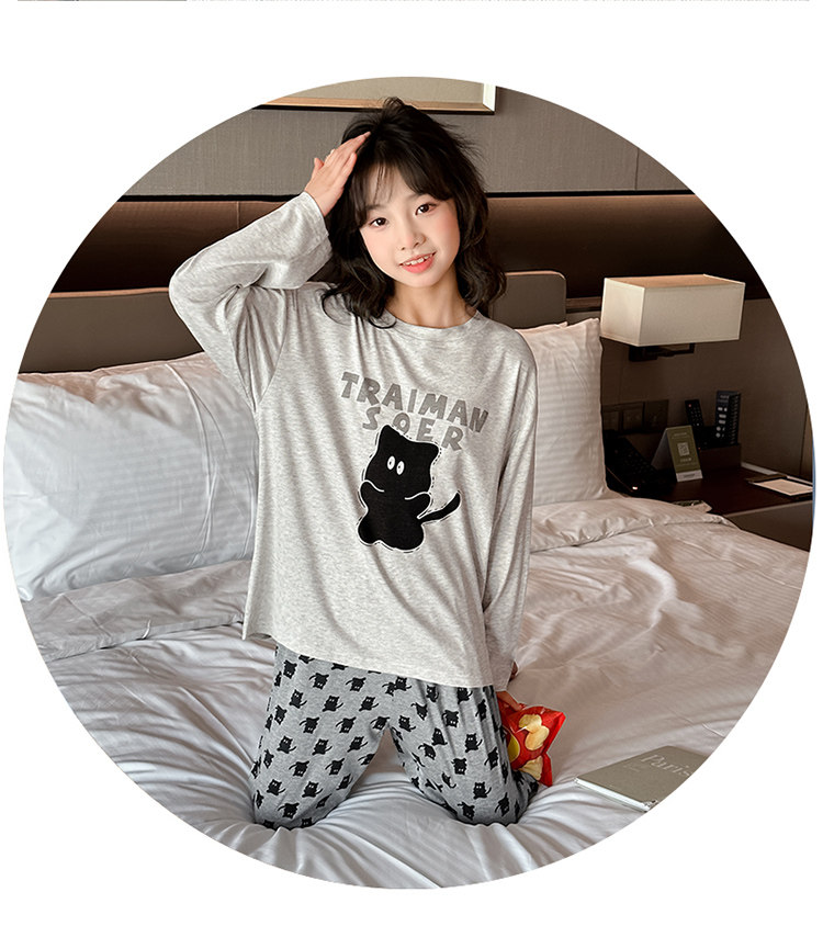 2026新款儿童长袖家居服薄款睡衣套装莫代尔女童睡衣春秋网红爆款 — 13