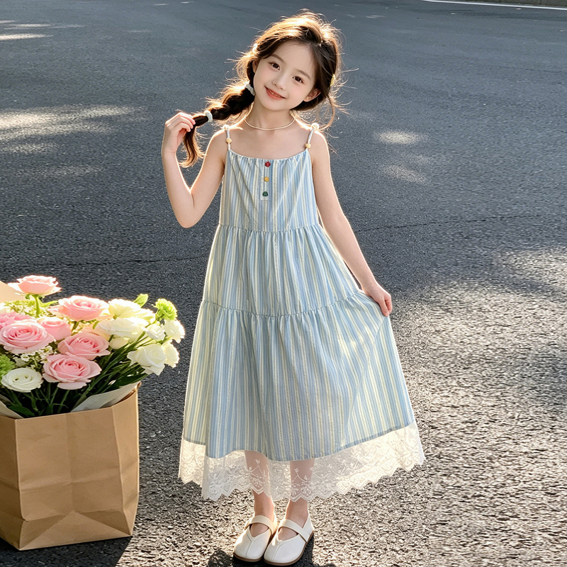 This Year's Trendy Girls' Dresses for Summer 2026, New Children's Beach Strap Dresses, Girls' Strap Dresses for Summer This Year's Trendy Girls' Dresses for Summer 2026, New Children's Beach Strap Dresses, Girls' Strap Dresses for Summer