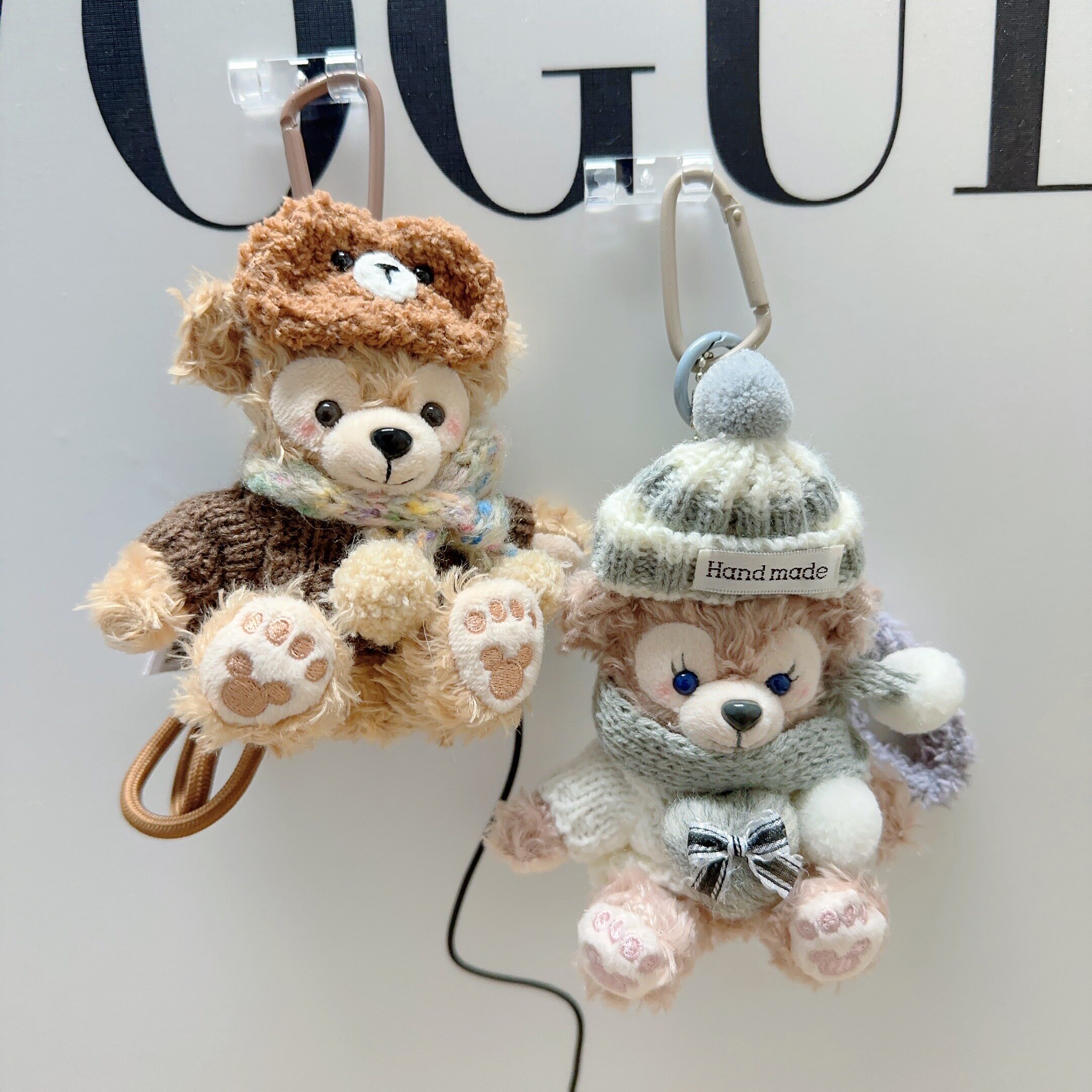 Декоративная подвеска 高级感实拍手作雪莉玫包包挂件达菲熊车载小饰品毛绒公仔钥匙挂饰