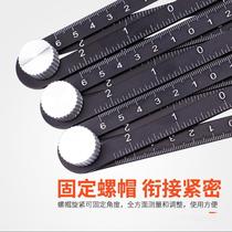 New German imported six-fold ruler opening positioner aluminum alloy folding ruler six-sided hexagonal ruler ceramic tile opening positioner