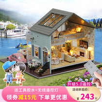 Valentines Day diy cottage Queen Town handmade assembly villa house model toy Creative birthday gift for Woman