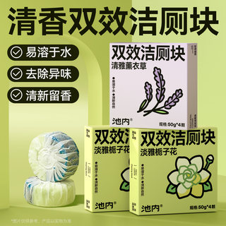 Toilettes dans la piscine, nettoyant automatique à bulles bleues, bloc de toilettes parfumé, artefact de parfum désodorisant, éliminant les odeurs et longue durée