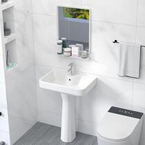 Column washbasin washbasin washbasin washstand ceramic basin simple column basin single basin integrated floor-standing