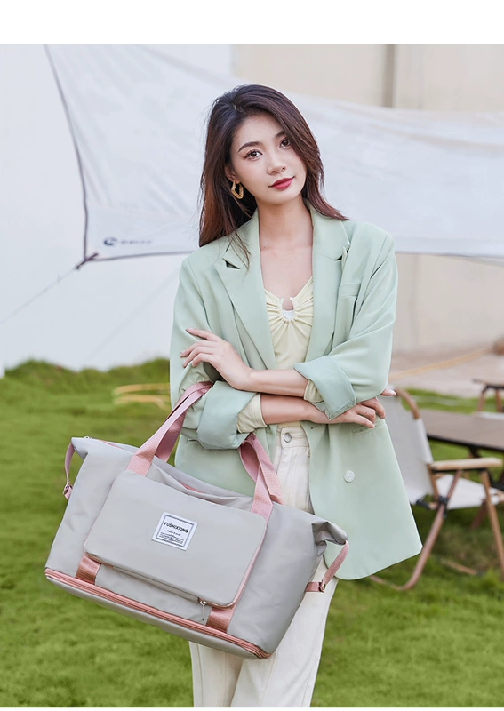 balo chống nước đi phượt Túi du lịch cự ly ngắn, xách tay nữ dung tích lớn, hộp đựng xe đẩy nhẹ có thể gập lại, túi hành lý bổ sung, túi đựng đồ bà bầu túi trống du lịch túi đựng đồ du lịch