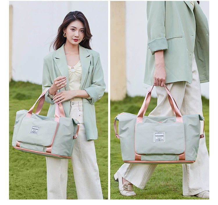 balo chống nước đi phượt Túi du lịch cự ly ngắn, xách tay nữ dung tích lớn, hộp đựng xe đẩy nhẹ có thể gập lại, túi hành lý bổ sung, túi đựng đồ bà bầu túi trống du lịch túi đựng đồ du lịch