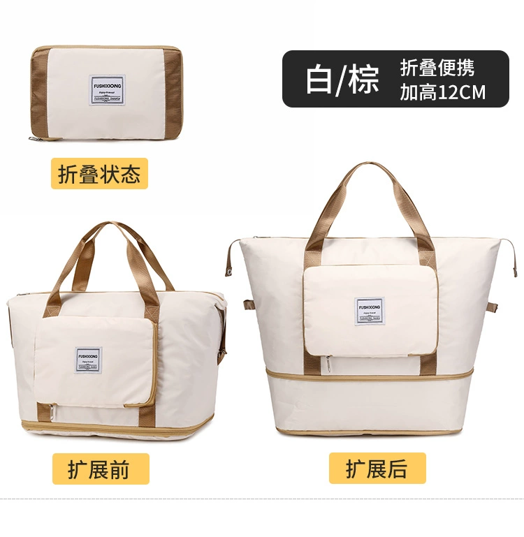 balo chống nước đi phượt Túi du lịch cự ly ngắn, xách tay nữ dung tích lớn, hộp đựng xe đẩy nhẹ có thể gập lại, túi hành lý bổ sung, túi đựng đồ bà bầu túi trống du lịch túi đựng đồ du lịch